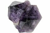 Deep Purple Amethyst Crystal Cluster With Large Crystals #223393-1